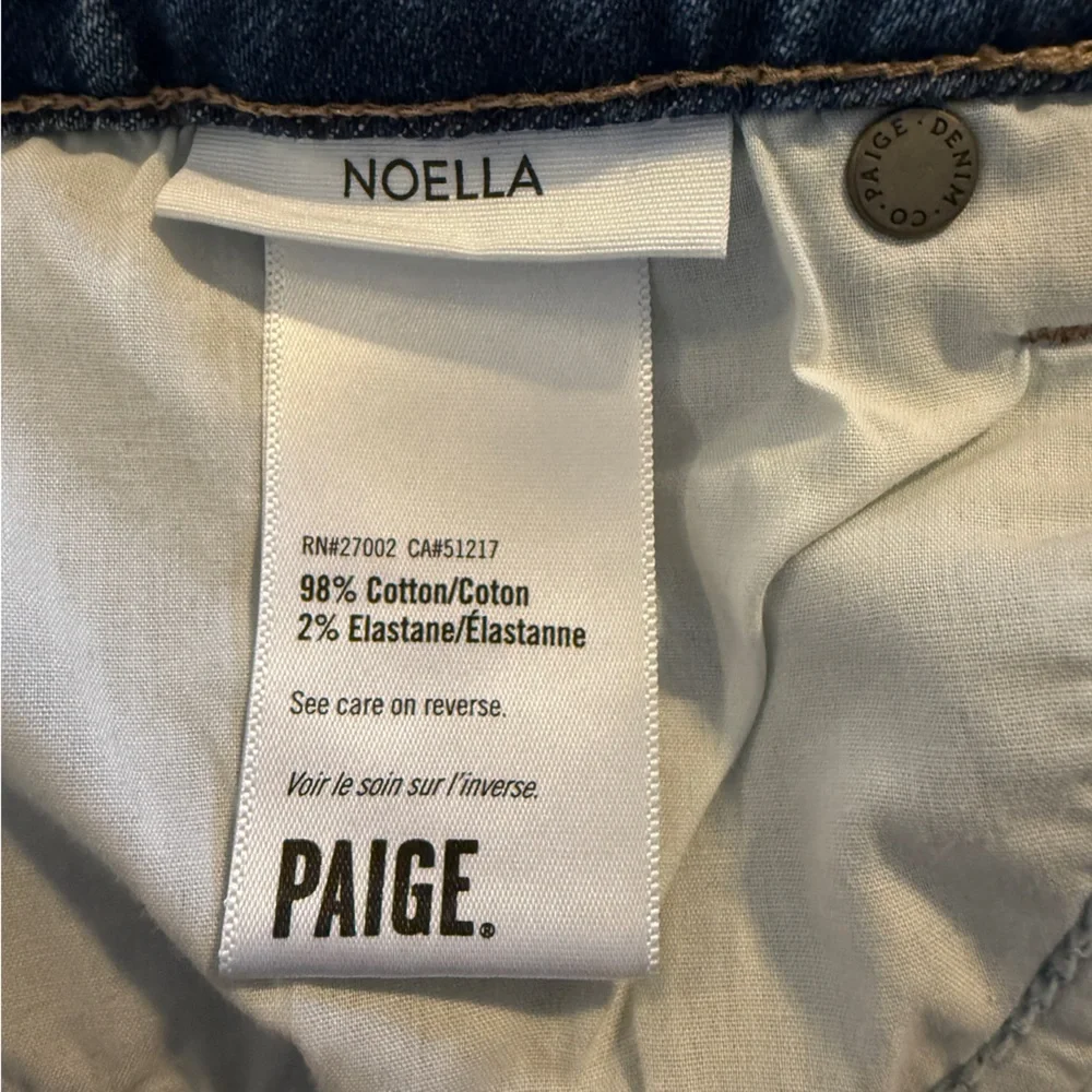 PAIGE Noella Straight Asymmetrical Covered Button Fly Graceland Jeans Women’s 28 - Picture 9 of 15